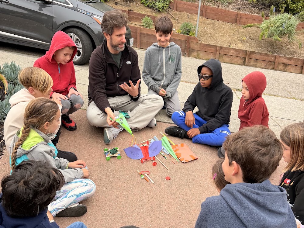 Kids at a freestyle build session